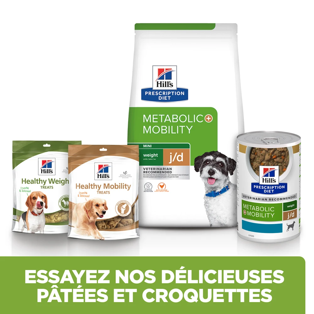 Hill's Prescription Diet J/D Metabolic + Mobility Mini Croquettes Pour Petit Chien Au Poulet - 6Kg – Image 6