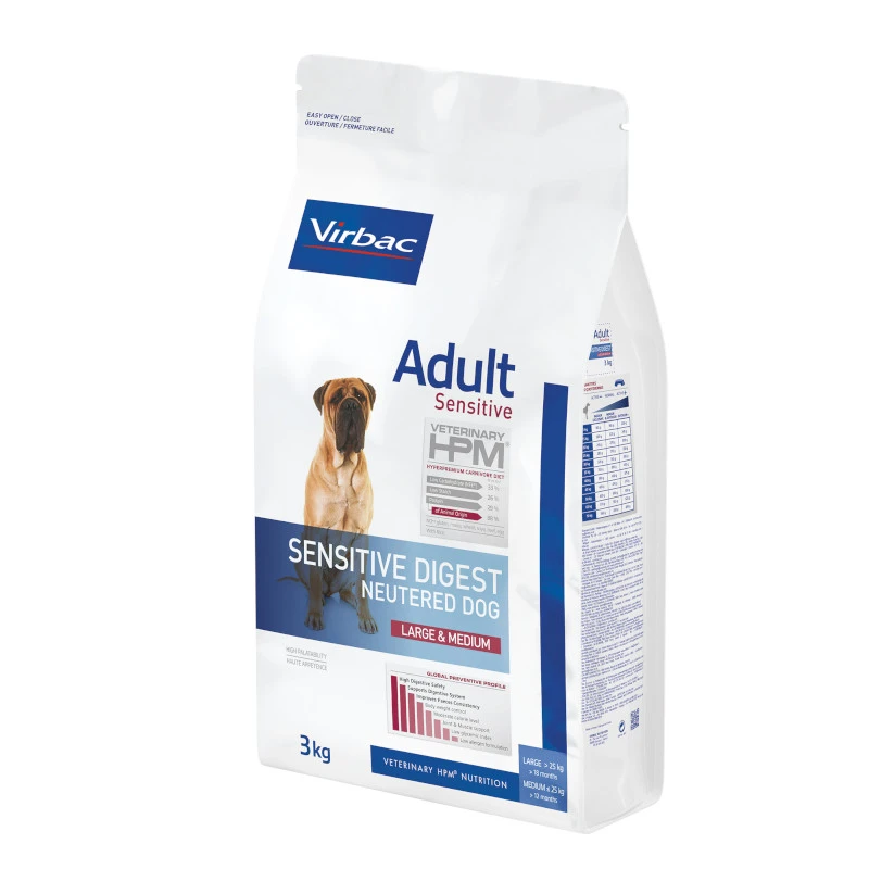 Virbac HPM Adult Sensitive Digest Neut Large & Medium Pour Chien 3kg – Image 2